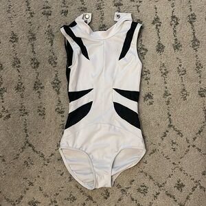 No & Jax white and black leotard
